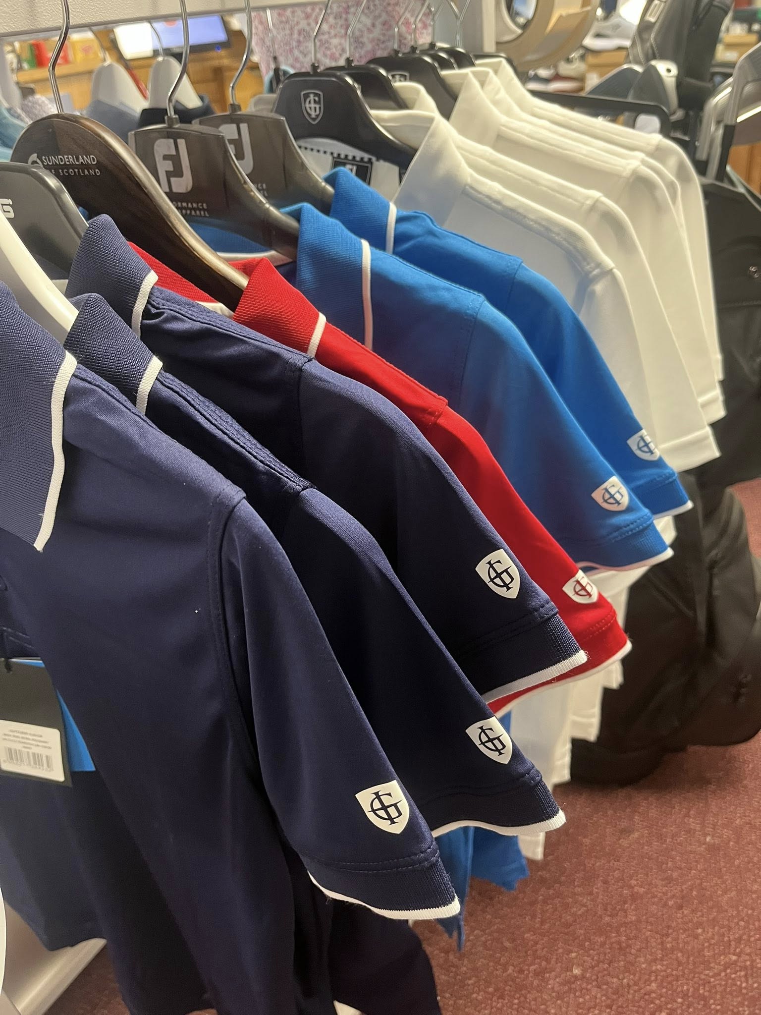 Range of crested shirts